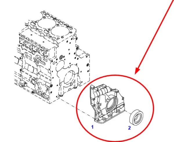 Oryginalna kompletna pompa olejowa smarowania silnika o numerze katalogowym F946201210270, stosowana w ciągnikach rolniczych marki Fendt. schemat