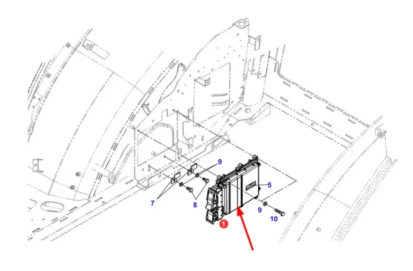 Oryginalny moduł elektryczny, stosowany w ciągnikach rolniczych marki Fendt. schemat