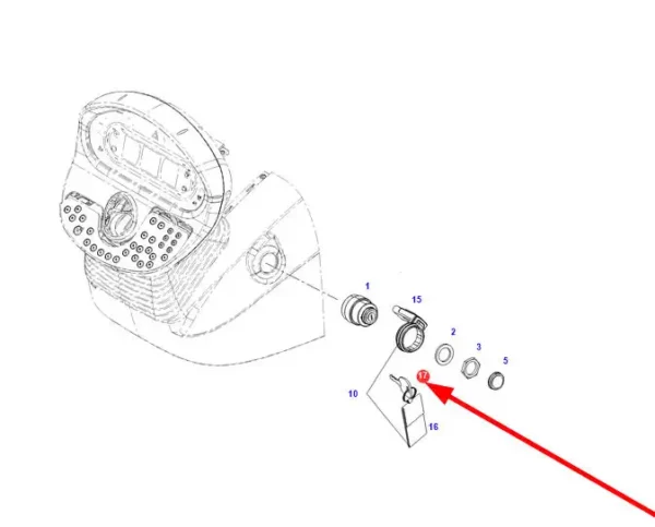 Oryginalny kluczyk zapłonowy o numerze katalogowym G931970220190, stosowany w cągnikach rolniczych marki Fendt schemat.