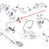 Oryginalny przewód pompy hydraulicznej o numerze katalogowym H412950010010, stosowany w ciągnikach rolniczych marki Fendt schemat