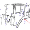 Oryginalna szpilka o wymiarach M16 X 4,5-8,8 i numerze katalogowym X489145305000, stosowana w ciągnikach rolniczych marki Fendt schemat.