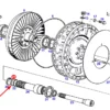 Oryginalny pierścień wałka sprzegła hydrodynamicznego o wymiarach  S42 X 52 i numerze katalogowym X534568700000, stosowany w ciagnikach rolniczych marki Fendt.