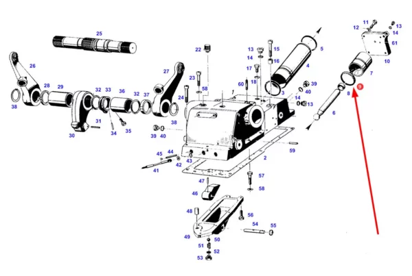 Oryginalny pierścień uszczelniający oring o wymiarach 74,2 x 5,7 mm i numerze katalogowym X548958479000, stosowany w ciągnikach rolniczych marki Fendt schemat