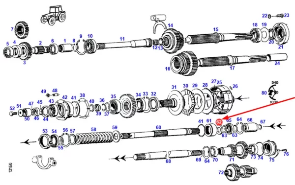 Oryginalny pierścień simering o wymiarach 35 x 56 x 10/12 mm i numerze katalogowym X553968709000, stosowany w ciągnikach rolniczych marki Fendt. schemat