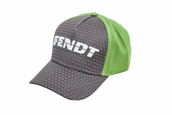 Oryginalna czapeczka z daszkiem z napisem "FENDT" w kolorze szaro zielonym
