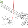 Oryginalny zamek siłownika hydraulicznego o numerze katalogowym 250130301, stosowany w ładowarkach teleskopowych marki Faresin. schemat