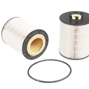 Wkład filtra paliwa silnika marki Hengst stanowiący wysokiej jakości zamiennik oryginalnego filtra marki Deutz Fahr i Fendt