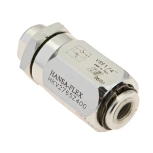 Oryginalny zawór dławiący przeciwzwrotny marki Hansa Flex o długości 66 mm