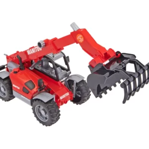 Wykonany w skali 1:16 z wysokojakościowego tworzywa sztucznego model ładowacza teleskopowego Manitou MLT-633 marki Bruder o numerze katalogowym U02125. Model o wymiarach 43 x 17