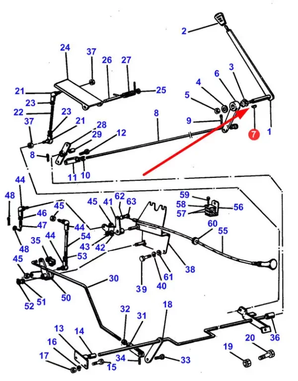 Oryginalny klin zabezpieczający o numerze katalogowym 1440358X1, stosowany w ciągnikach rolniczych marki Massey Ferguson schemat.