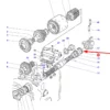 Oryginalna podkładka dystansowa 0,3 mm, stosowana w ciągnikach rolniczych marki Massey Ferguson. schemat