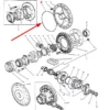 Oryginalna pierścień oring blokady mechanizmu różnicowego tylnej osi o wymiarach R316,00 X 2,60mm i numerze katalogowym 1860838M1, stosowany w ciągnikach rolniczych marek Challenger oraz Massey Ferguson.