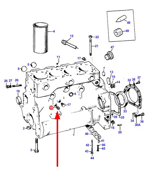 Oryginalny czujnik ciśnienia oleju, stosowany w maszynach Massey Ferguson oraz Challenger. schemat