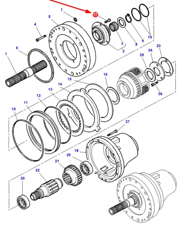 Oryginalna śruba torx o wymiarach M6 x 1.0 x 16 mm i numerze katalogowym 3010345X1, szeroko stosowana w ciągnikach rolniczych marki Massey Ferguson.-schemat