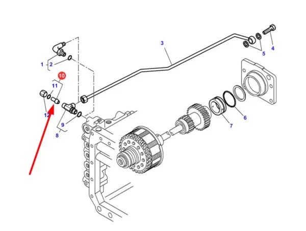 Oryginalna wkładka mechanizmu napędu WOM o numerze katalogowym 3011132X91, stosowana w ciągnikach rolniczych marek Challenger oraz Massey Ferguson schemat.