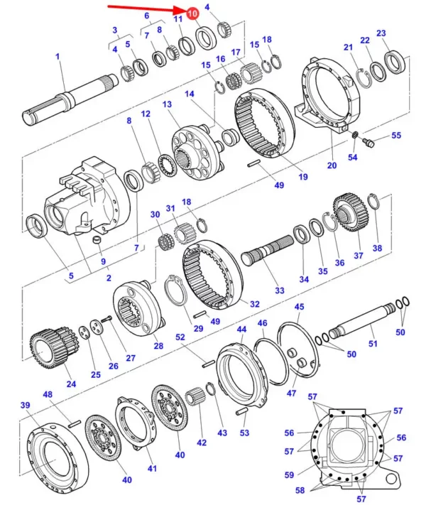 Oryginalny pierścień simering o wymiarach 165 x 190 x 15,5/17 i numerze katalogowym 3015376X1,stosowany w ciągnikach rolniczych marek Challenger, Steyr, Case, Renault, Claas, New Holland oraz Massey Ferguson schemat.