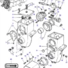 Oryginalny pierścień oring obudowy przedniego WOM o wymiarach 13,5 x 1,7mm, numerze katalogowym 3104855M1, stosowany w ciągnikach rolniczych marki Massey Ferguson schemat.