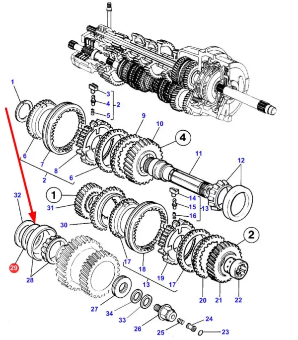 Oryginalna podkładka dystansowa 0,05mm przekładni Dyna, stosowana w ciągnikach rolniczych marek Massey Ferguson oraz Challenger. schemat.