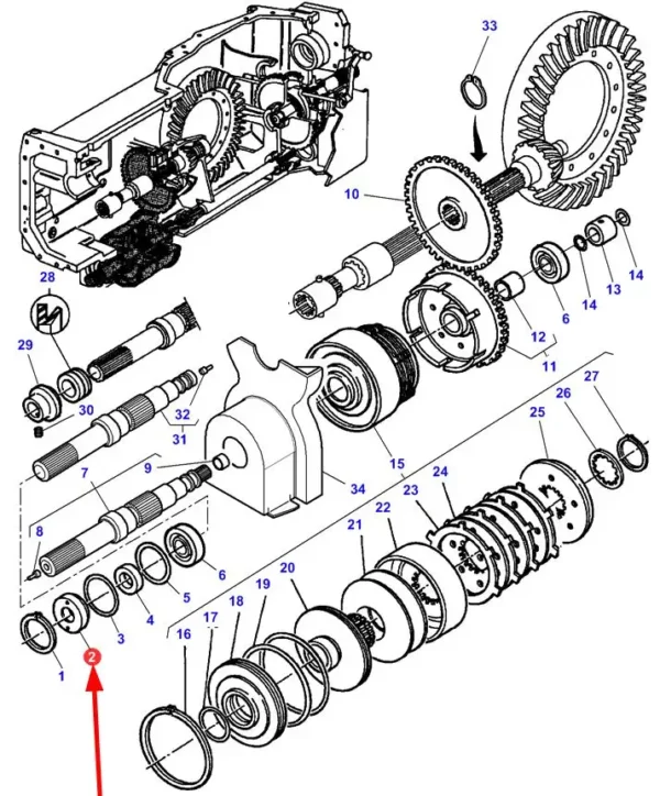 Oryginalna pokrywa o numerze katalogowym 3384499M2, stosowana w ciągnikach rolniczych marki Massey Ferguson- schemat.