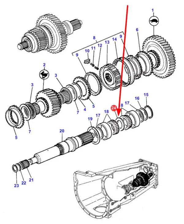 Oryginalna podkładka dystansowa 0,1mm o numerze katalogowym 3385641M1, stosowana w maszynach marki Massey Ferguson schemat.