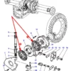 Oryginalna tarcza hamulcowa D=144 mm o numerze katalogowym 3385987M1, stosowana w ciągnikach rolniczych marki Massey Ferguson schemat.