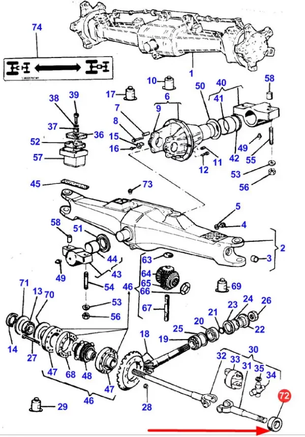 Oryginalna osłona półosi, stosowana w maszynach marki Massey Ferguson oraz Challenger. schemat