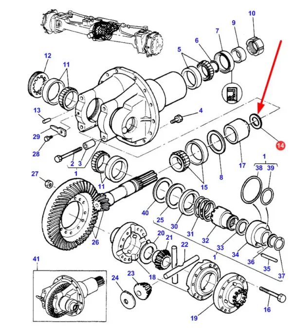 Oryginalna pokładka dystansowa o grubości  0,15mm i numerze katalogowym 3428290M1, stosowana w ciągnikach rolniczych marek Challenger oraz Massey Ferguson schemat.