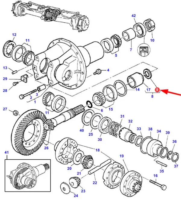 Oryginalna podkładka o numerze katalogowym 3428294M1, stosowana w ciągnikach rolniczych marki Massey Ferguson, Challenger oraz Fendt- schemat.