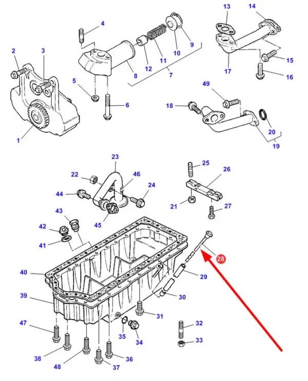 Oryginalna miarka do oleju, stosowana w ciągnikach marki Massey Ferguson schemat.