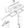 Oryginalna uszczelka pod pokrywę zaworów o numerze katalogowym 3641891M1, stosowana w maszynach i pojazdach rolniczych marki Massey Ferguson schemat.