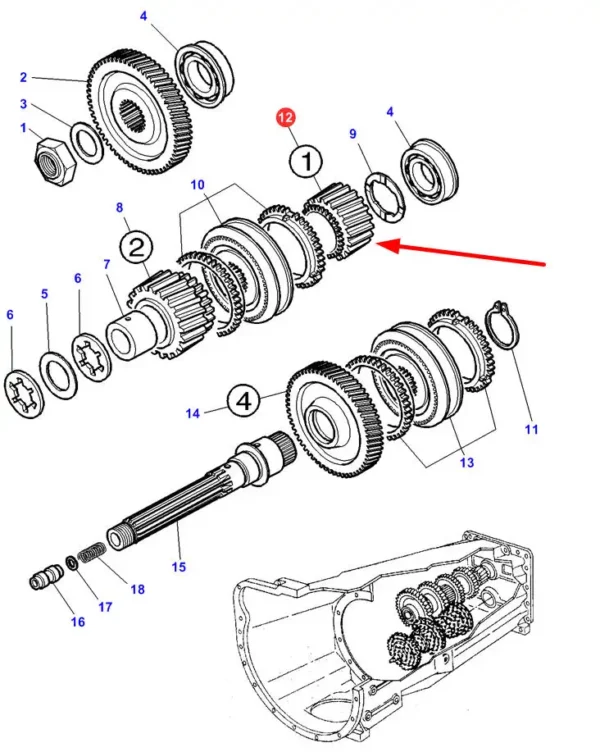 Oryginalne koło zębate o numerze 3715549M3, stosowane w ciągnikach rolniczych marki Massey Ferguson.