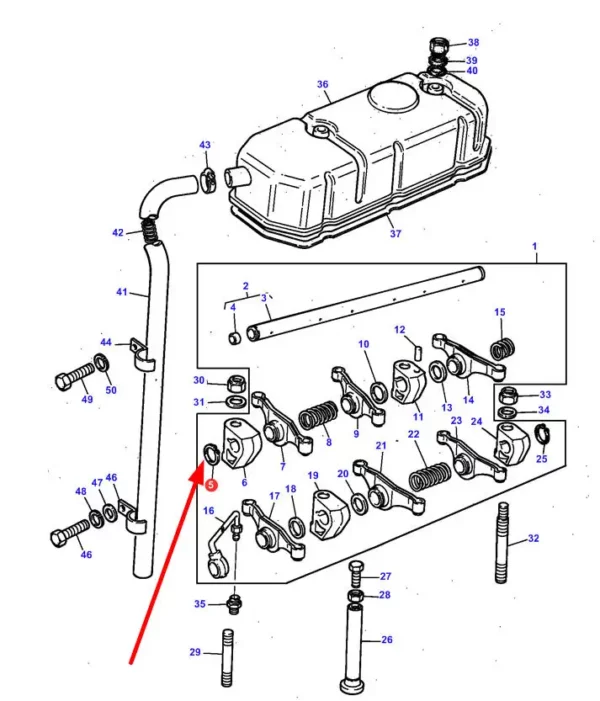 Oryginalny pierścień segera, stosowany w ciągnikach rolniczych marki Massey Ferguson schemat.