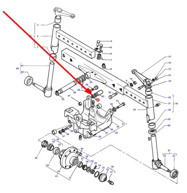 Oryginalna podkładka dystansowa o grubości 0,90 mm i numerze katalogowym 377127X1, stosowana w ciągnikach rolniczych marki Massey Ferguson schemat.