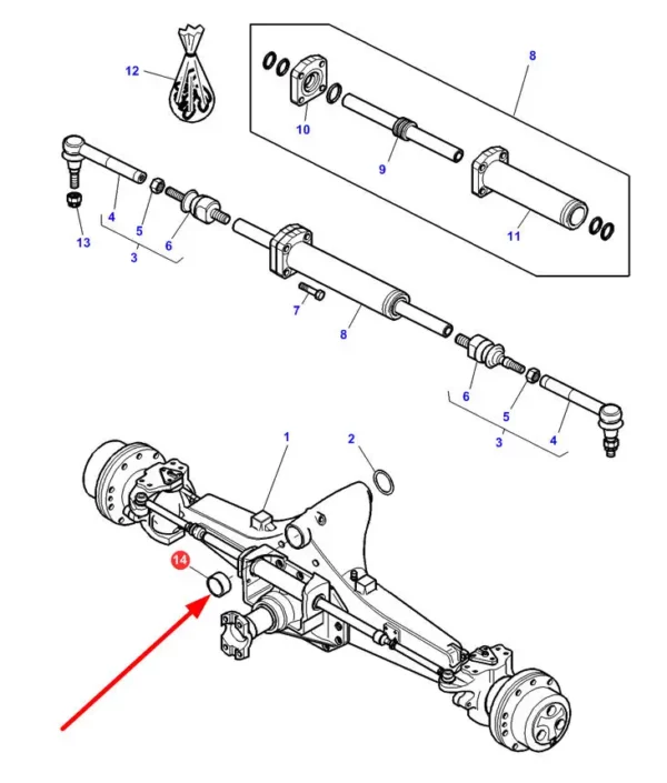 Oryginalna podkładka z tworzywa sztucznego o wymiarach 90 x 60 x 9 i grubości 8 mm, stosowana w ciągnikach rolniczych marek Massey Ferguson oraz Challenger. schemat