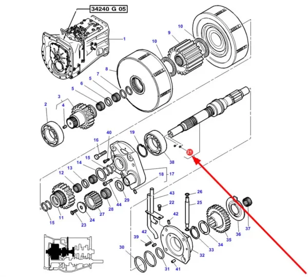 Oryginalna zaślepka wału o numerze katalogowym 3817549M1, stosowana w ciągnikach rolniczych marek Massey Ferguson i Challenger schemat