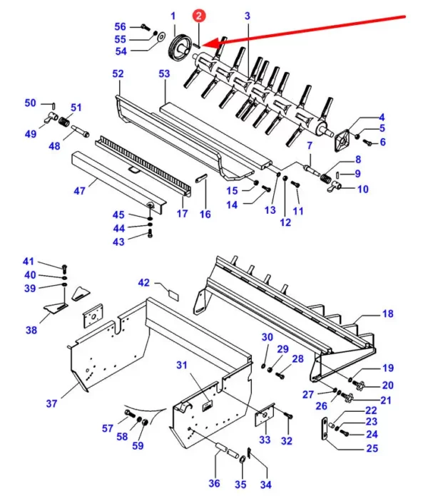 Oryginalny wpust pryzmatyczny o wymiarach 12 x 8 x 40 mm, stosowany do mocowania kół pasowych na wale w kombajnach marki Massey Ferguson i Fendt schemat.