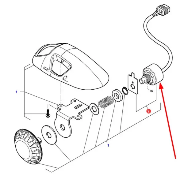 Oryginalny potencjometr, stosowany w ciągnikach marki Challenger oraz Massey Ferguson schemat.