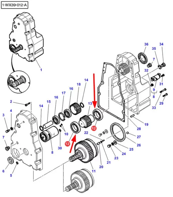 Oryginalne łożysko kulkowe zwykłe 1-rzędowe 6211 2RS, stosowane w maszynach rolniczych marki Massey Ferguson. schemat