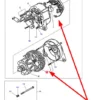 Oryginalny alternator o numerze katalogowym 3933142M91, stosowany w ciągnikach rolniczych marki Massey Ferguson schemat