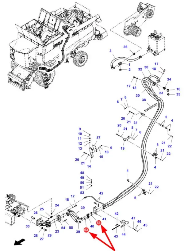 Oryginalny pierścień oring układu hydrauliki zewnętrznej o wymiarach 29,87 x 1,78 i  numerze katalogowym 394813X1, stosowany w ciągnikach rolniczych, kombajnach zbożowych, opryskiwaczach samojezdnych marek Massey Ferguson, Fendt, Challenger schemat 1