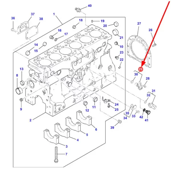 Oryginalny czujnik temperatury powietrza o numerze katalogowym 4226446M91, stosowany w ciągnikach rolniczych, ładowarkach teleskopowych marki Massey Ferguson schemat.