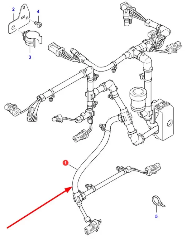 Oryginalna wiązka przewodów elektrycznych o numerze katalogowym 4226623M1, stosowana w ciągnikach rolniczych marki Massey Ferguson schemat.
