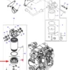 Oryginalny odstojnik wody, stosowany w maszynach rolniczych marki Massey Ferguson. schemat