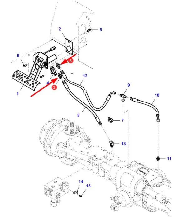 Oryginalny pierścień o-ring, stosowany w ładowarkach teleskopowych marki Massey Ferguson.