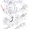 Oryginalny zawór silnika hydrostatycznego o numerze katalogowym 4241327M1, stosowany w ładowaczach marki Massey Ferguson schemat.