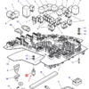 Oryginalny amortyzator matalowo-gumowy o rozmiarze gwintu M6 i numerze katalogowym 4271913M1, stosowany w ciągnikach rolniczych marki Massey Ferguson schemat 1