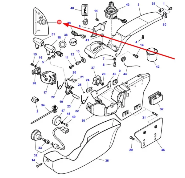 Oryginalna naklejka o numerze katalogowym 4280223M1, stosowana w ciągnikach rolniczych marki Massey Ferguson schemat