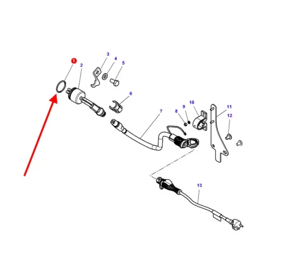 Oryginalny pierścień oring nagrzewnicy, stosowany w maszynach rolniczych marek Challenger, Masssey Ferguson oraz Valtra. schemat
