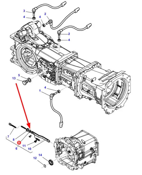 Oryginalna uszczelka plastikowa o numerze katalogowym 4300300M1, stosowana w ciągnikach rolniczych marki Massey Ferguson schemat.