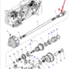 Oryginalna tuleja WOM o numerze katalogowym 4301849M1, stosowana w maszynach rolniczych marek Massey Ferguson oraz Challenger schemat
